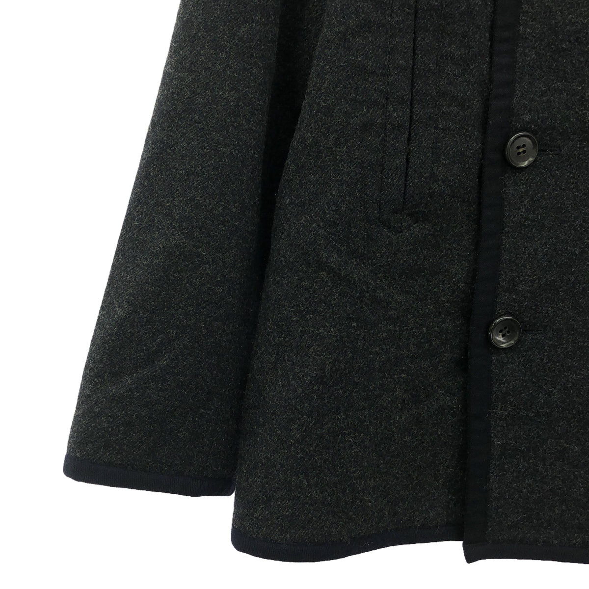 tricot COMME des GARCONS / トリココムデギャルソン | AD2000 | ウール 襟付き ダブルジャケット / 総裏地 | M | グレー | レディース