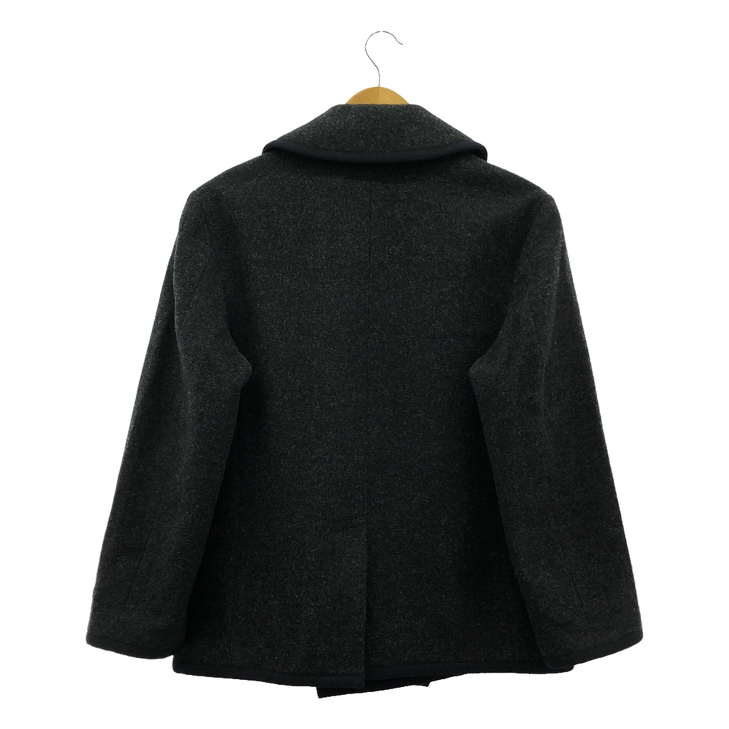 針織 COMME des GARCONS |公元2000 |羊毛領雙排扣外套/全襯裡 | M |灰色 |女性的