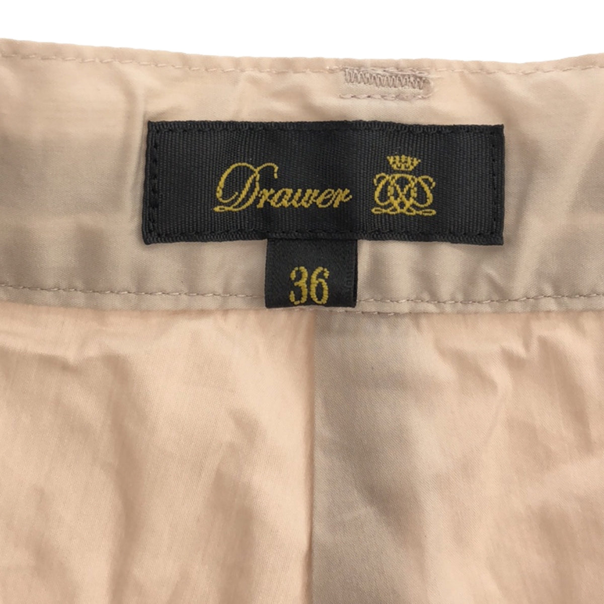 [Beautiful Condition] Drawer | Cotton Silk Drawstring Baker Pants | Size 36 | Beige | Women's