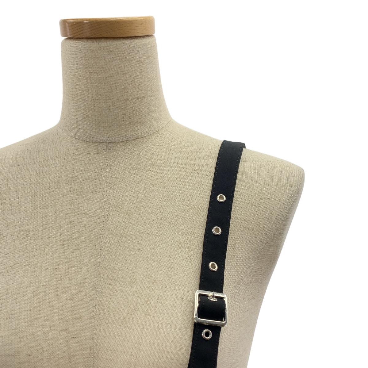 【美品】  noir kei ninomiya / ノワールケイニノミヤ | 2021AW | ポリエステル チュール ギャザー ドッキング ワンショルダー  ワンピース | S | ブラック | レディース