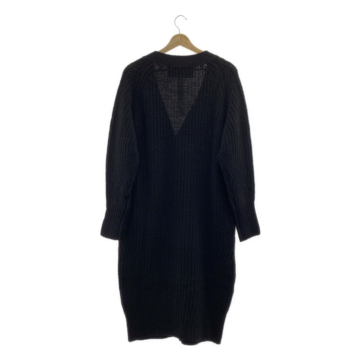 TICCA / ティッカ | ウール Vネック ロング ニット カーディガン | F