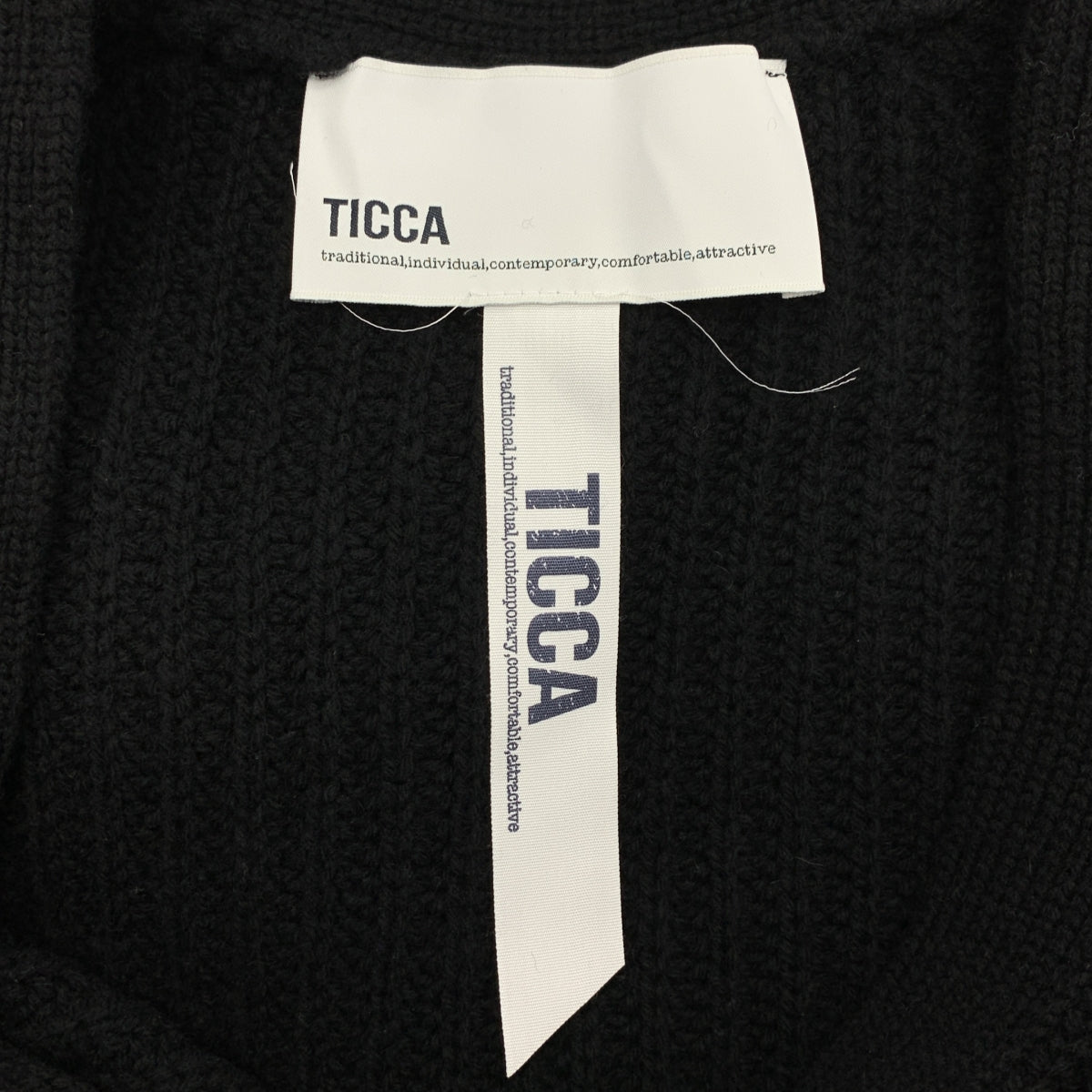 TICCA / ティッカ | ウール Vネック ロング ニット カーディガン