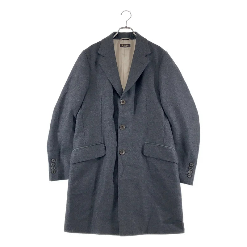 Loro Piana / ロロピアーナ | ウール ロゴボタン チェスターコート / 総裏地 | 48 | メンズ