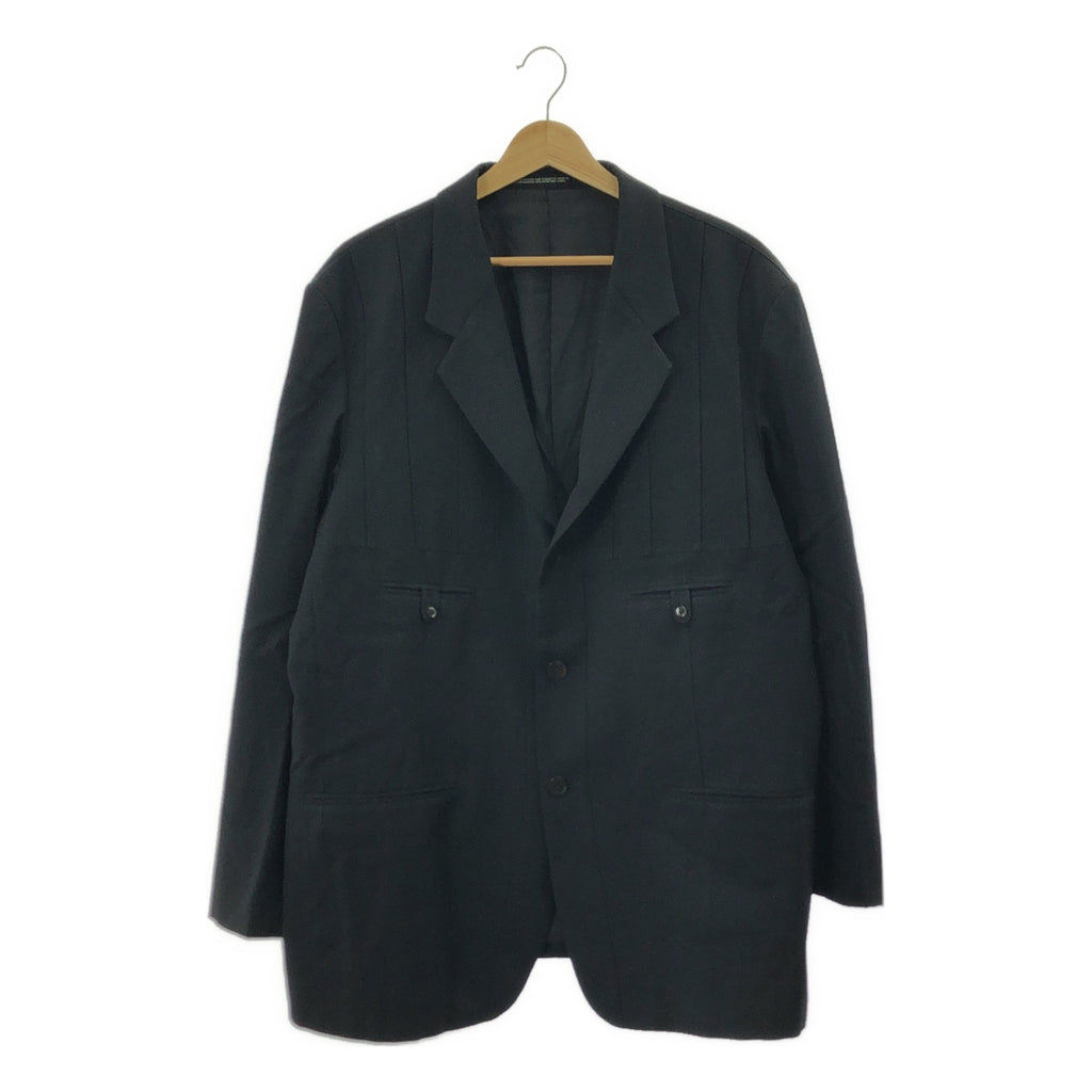 YOHJI YAMAMOTO POUR HOMME / ヨウジヤマモトプールオム | 2000AW | ウールギャバ 3Bテーラードジャケット | 3 | ブラック | メンズ