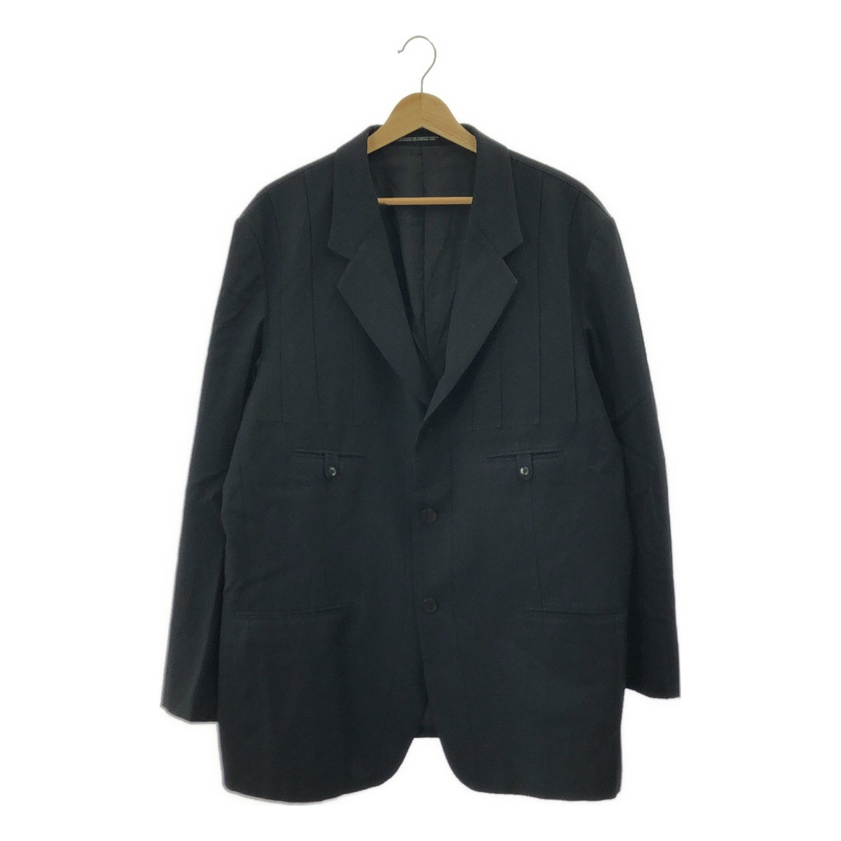 YOHJI YAMAMOTO POUR HOMME | 2000AW | 羊毛 Gaba 3B 修身外套 | 3 碼 | 黑色 | 男款