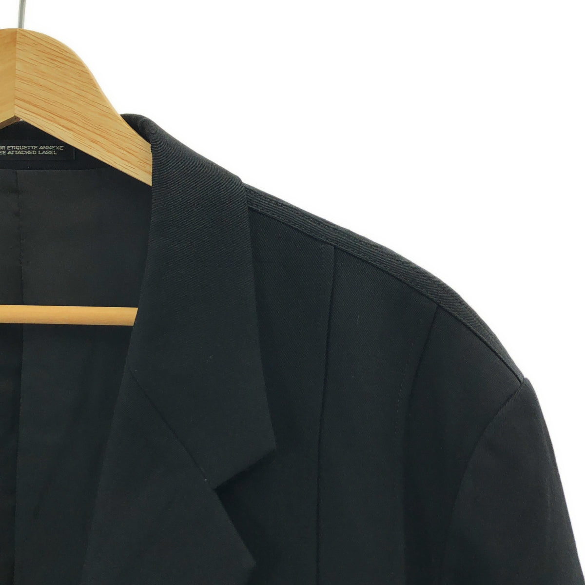 YOHJI YAMAMOTO POUR HOMME | 2000AW | 羊毛 Gaba 3B 修身外套 | 3 碼 | 黑色 | 男款