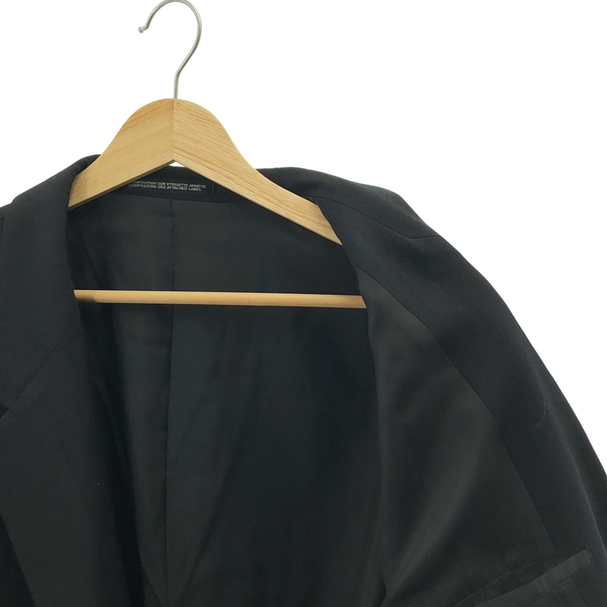 YOHJI YAMAMOTO POUR HOMME | 2000AW | 羊毛 Gaba 3B 修身外套 | 3 碼 | 黑色 | 男款