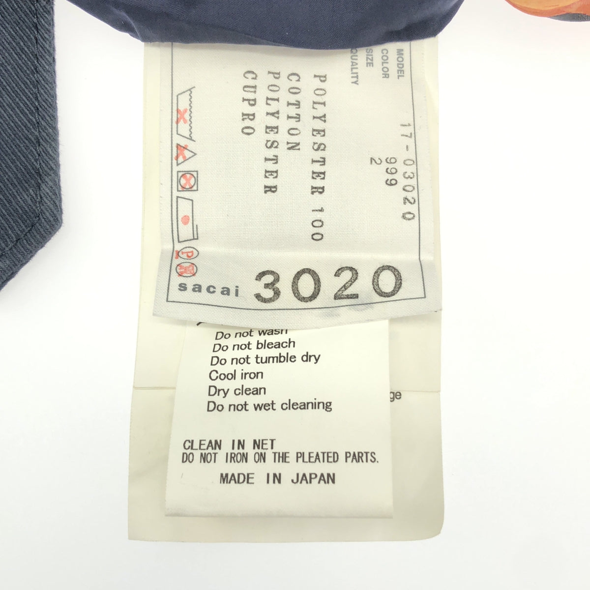 sacai / 사카이 | 다른 소재 전환 프린트 주름 바지 | 2 | 멀티 컬러 | 여성