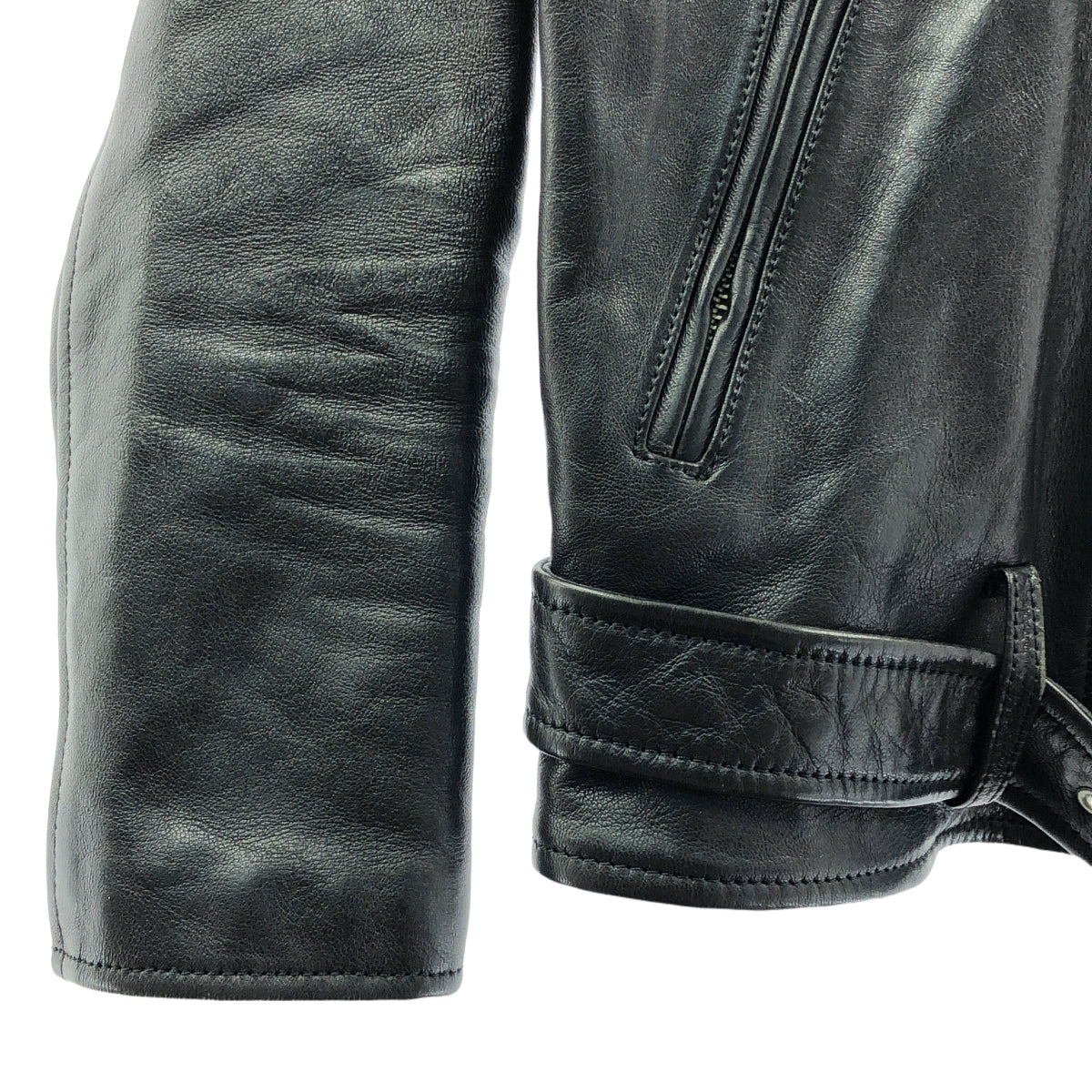 beautiful people / ビューティフルピープル | vintage leather riders jacket ビンテージ レザー ライダース ジャケット | 140 | ブラック | レディース