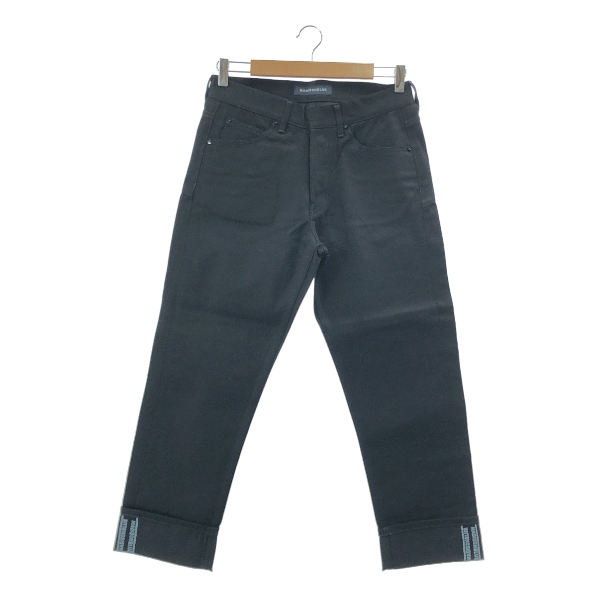 [狀況極佳] 麥迪遜藍 | SERUBI JQ 直筒牛仔褲 | 尺寸 02 (M) | 黑色 | 女款