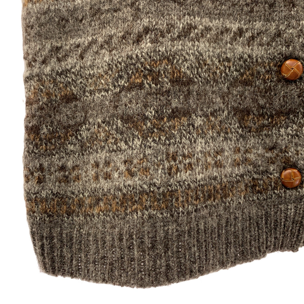 Jamieson's / ジャミーソンズ | ウール フェアアイル くるみボタン ニット ベスト |