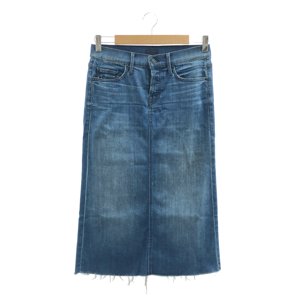 MOTHER / マザー | EASY SKIRT / ダメージ加工 カットオフ デニム スカート | 24 | インディゴ | レディース