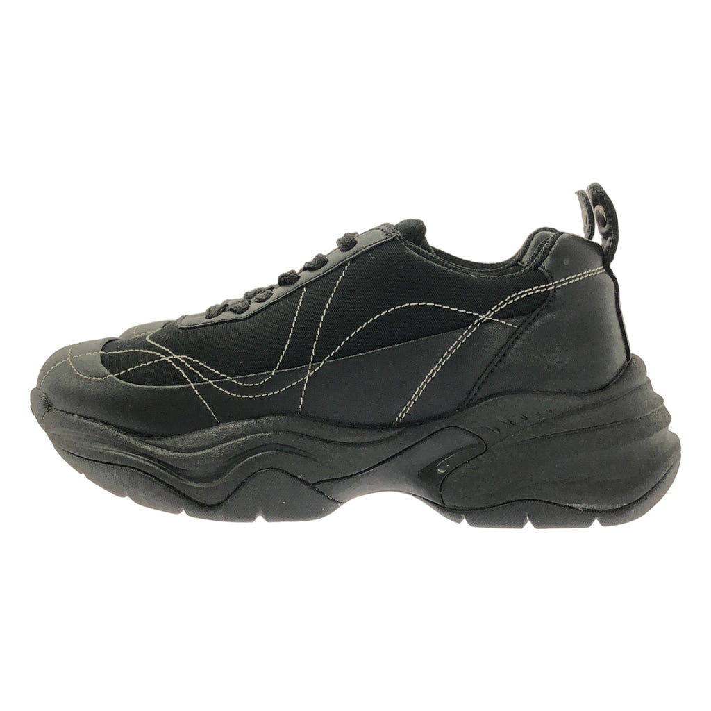 【成色極佳】OAO | SUNLIGHT Vibram鞋底皮革Logo運動鞋 | 24碼 | 黑色 | 女款