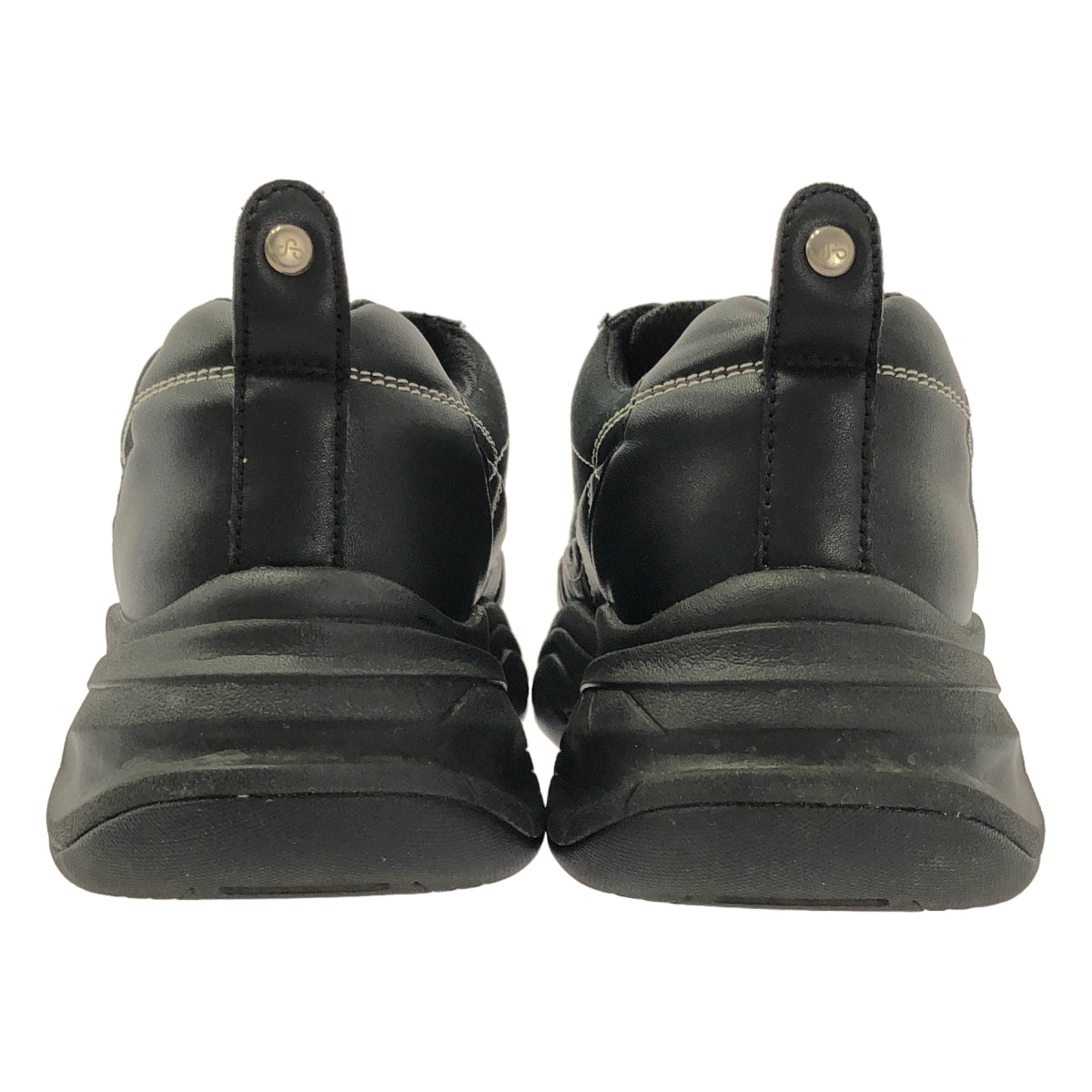 【成色極佳】OAO | SUNLIGHT Vibram鞋底皮革Logo運動鞋 | 24碼 | 黑色 | 女款