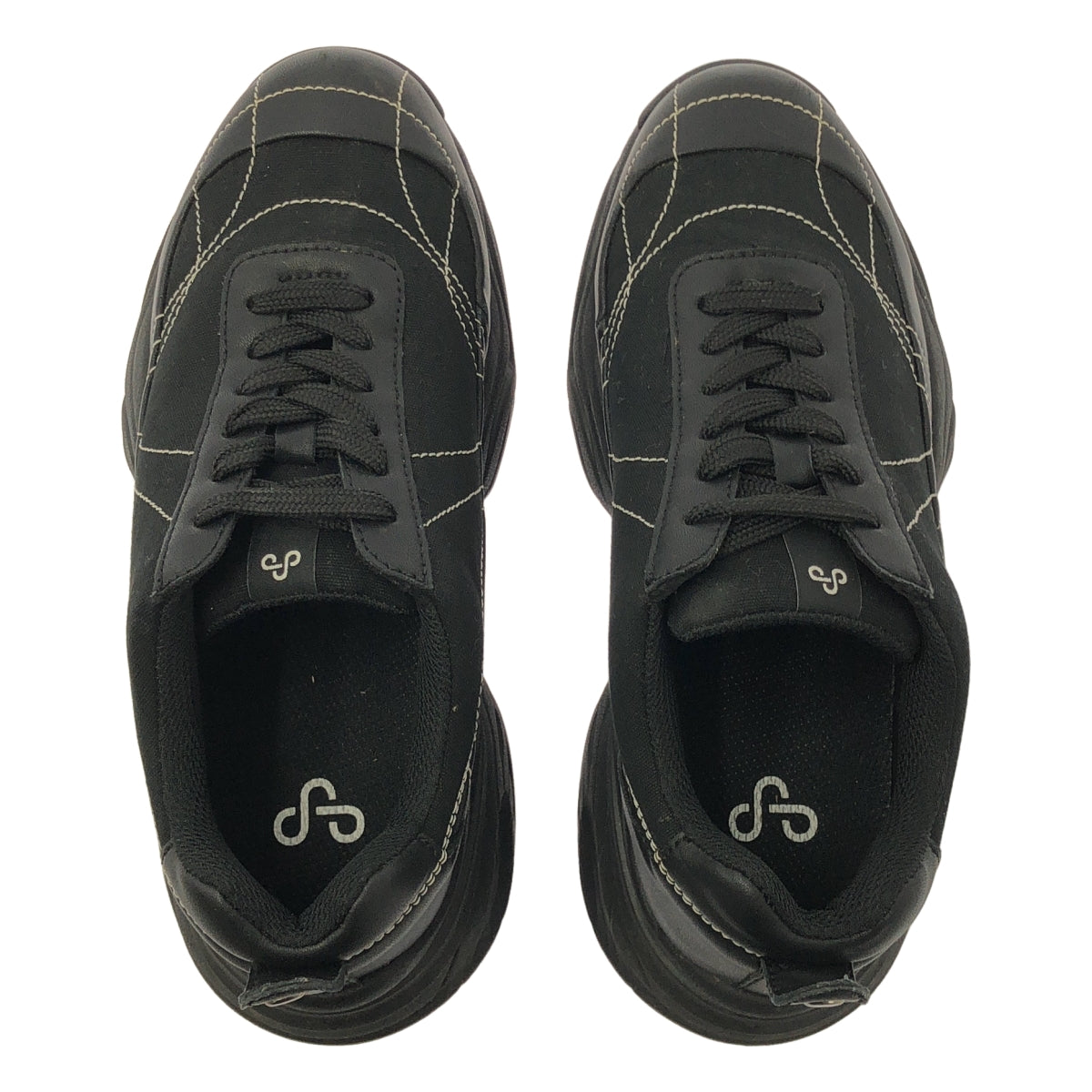 【成色極佳】OAO | SUNLIGHT Vibram鞋底皮革Logo運動鞋 | 24碼 | 黑色 | 女款