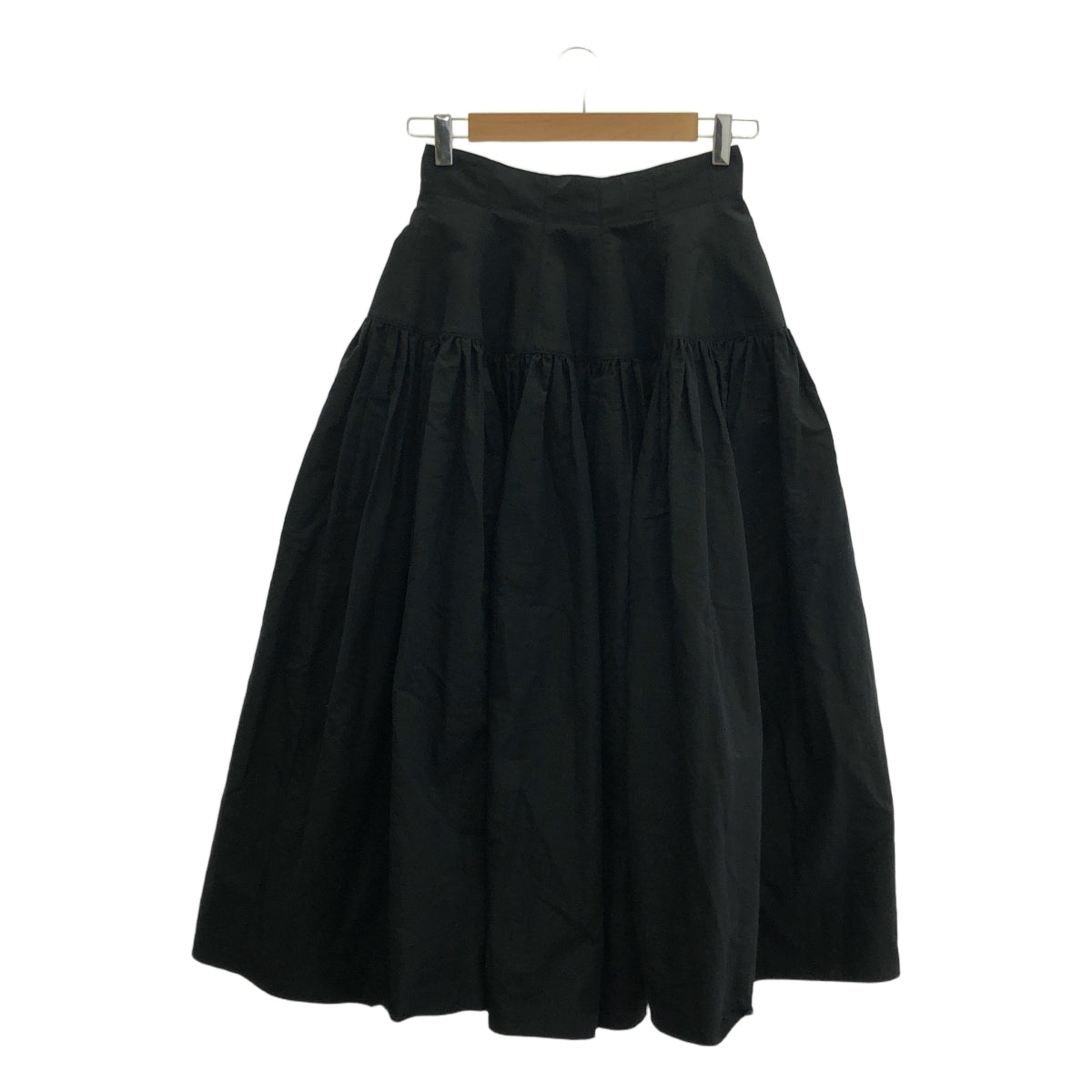 BLAMINK / ブラミンク | 立体 バックジップ ギャザー ボリューム コルセットスカート | 36 | ブラック | レディース