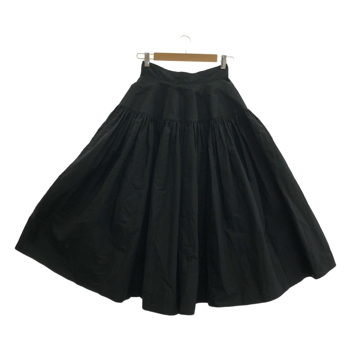 BLAMINK / ブラミンク | 立体 バックジップ ギャザー ボリューム コルセットスカート | 36 | ブラック | レディース