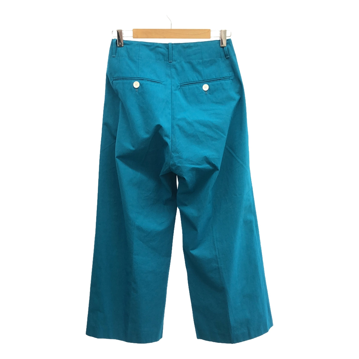 Plan C | 2-pleat cotton wide pants | 38 | Blue | Women's