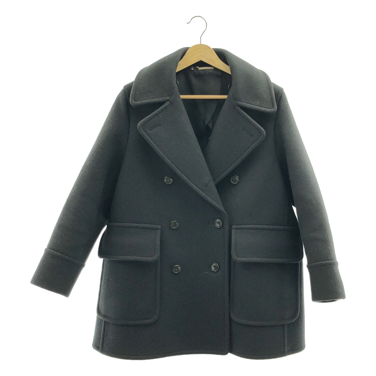 beautiful people / ビューティフルピープル | ファー付き ウール Pコート | 36 | ブラック | レディース