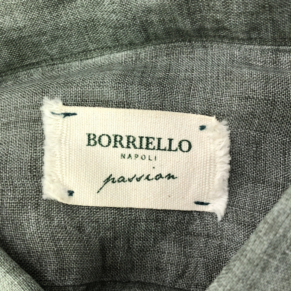 BORRIELLO / 볼리에로 | CURTISS 린넨 세미 와이드 컬러 셔츠 | 15 1/2/39 | 남성