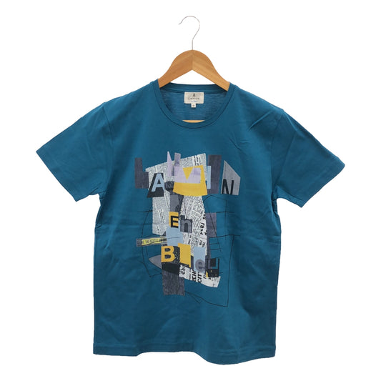 【美品】  LANVIN / ランバン | プリント クルーネック Tシャツ カットソー | 48 | ブルー | メンズ