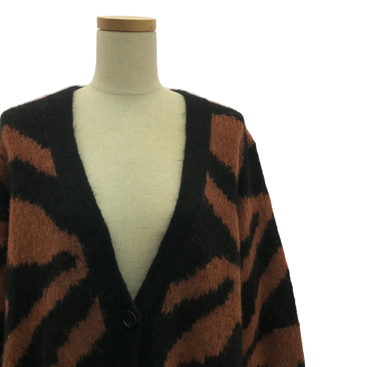 DRIES VAN NOTEN / 드리스 반 노텐 | 알파카 혼합 무늬 니트 가디건 | XS | 여성