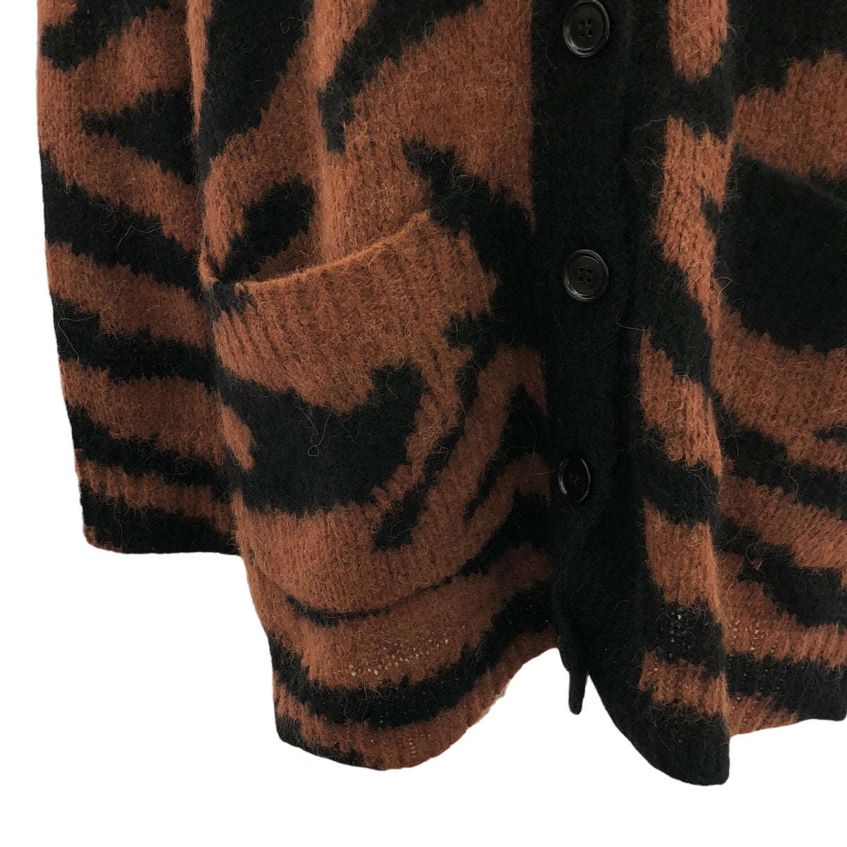 DRIES VAN NOTEN / 드리스 반 노텐 | 알파카 혼합 무늬 니트 가디건 | XS | 여성