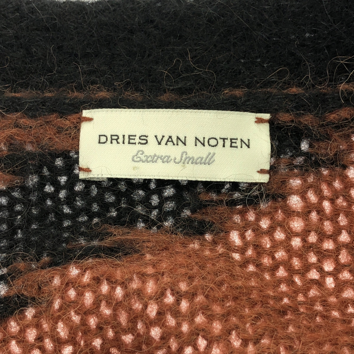 DRIES VAN NOTEN / 드리스 반 노텐 | 알파카 혼합 무늬 니트 가디건 | XS | 여성