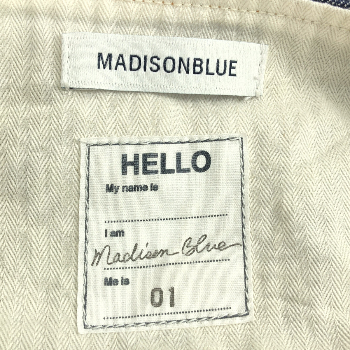 MADISON BLUE / マディソンブルー | コットン ワイド オーバーオール パンツ | 01(S) | インディゴ | レディース