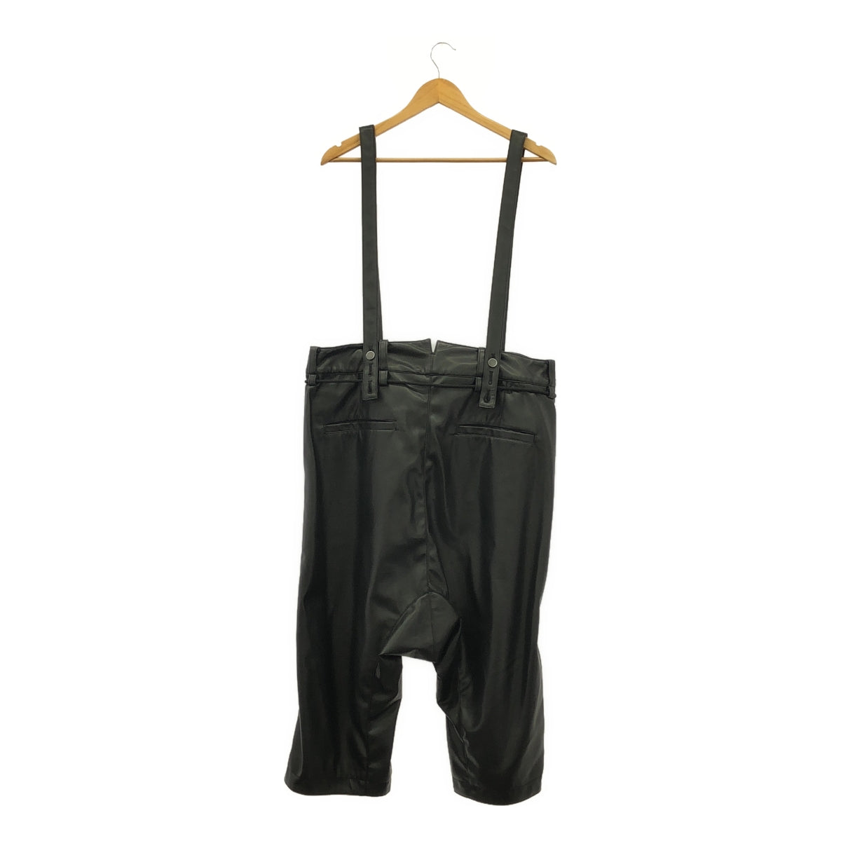 【신품】 prasthana / 프라스타나 | royal leather passive hang pants / 바지 | M | 블랙 | 남성