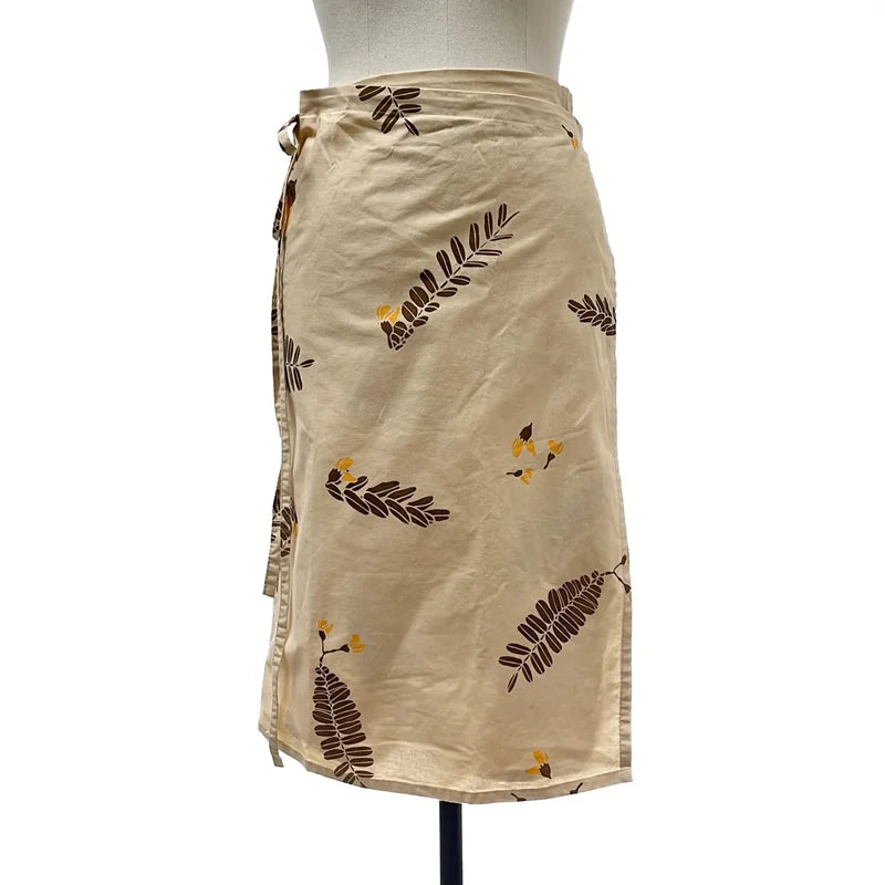 SUNSHINE+CLOUD / サンシャイン+クラウド | コットン 総柄 ラップスカート | 1 | レディース