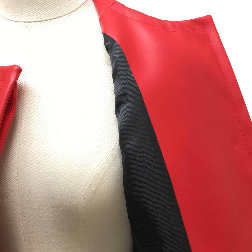 MARNI / マルニ | フェイクレザー ノーカラー オーバーコート / 総裏地 | 38 | レディース