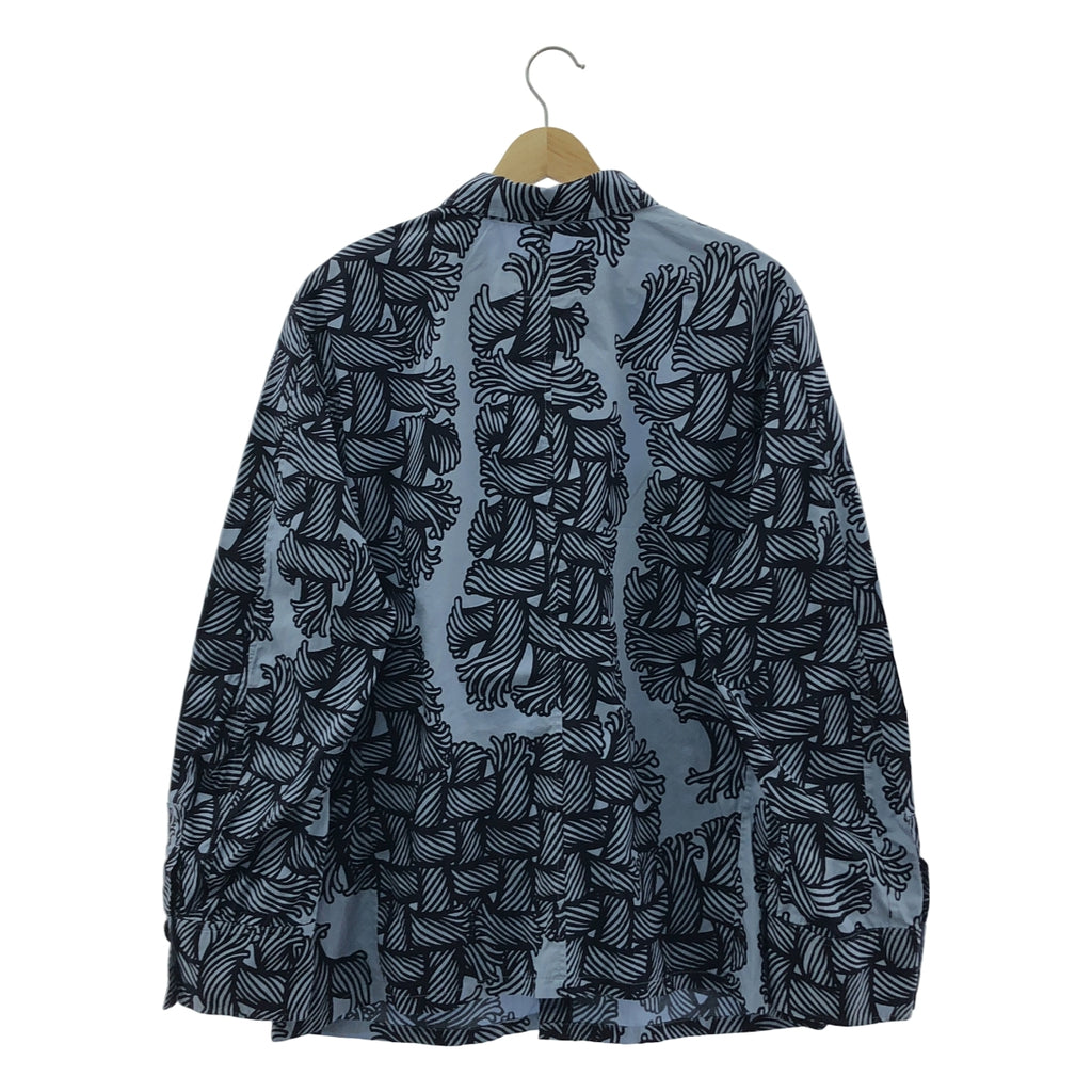 Nemeth / ネメス | Broad Print コットン プリントシャツ | LL | ライトブルー/ブラック | メンズ
