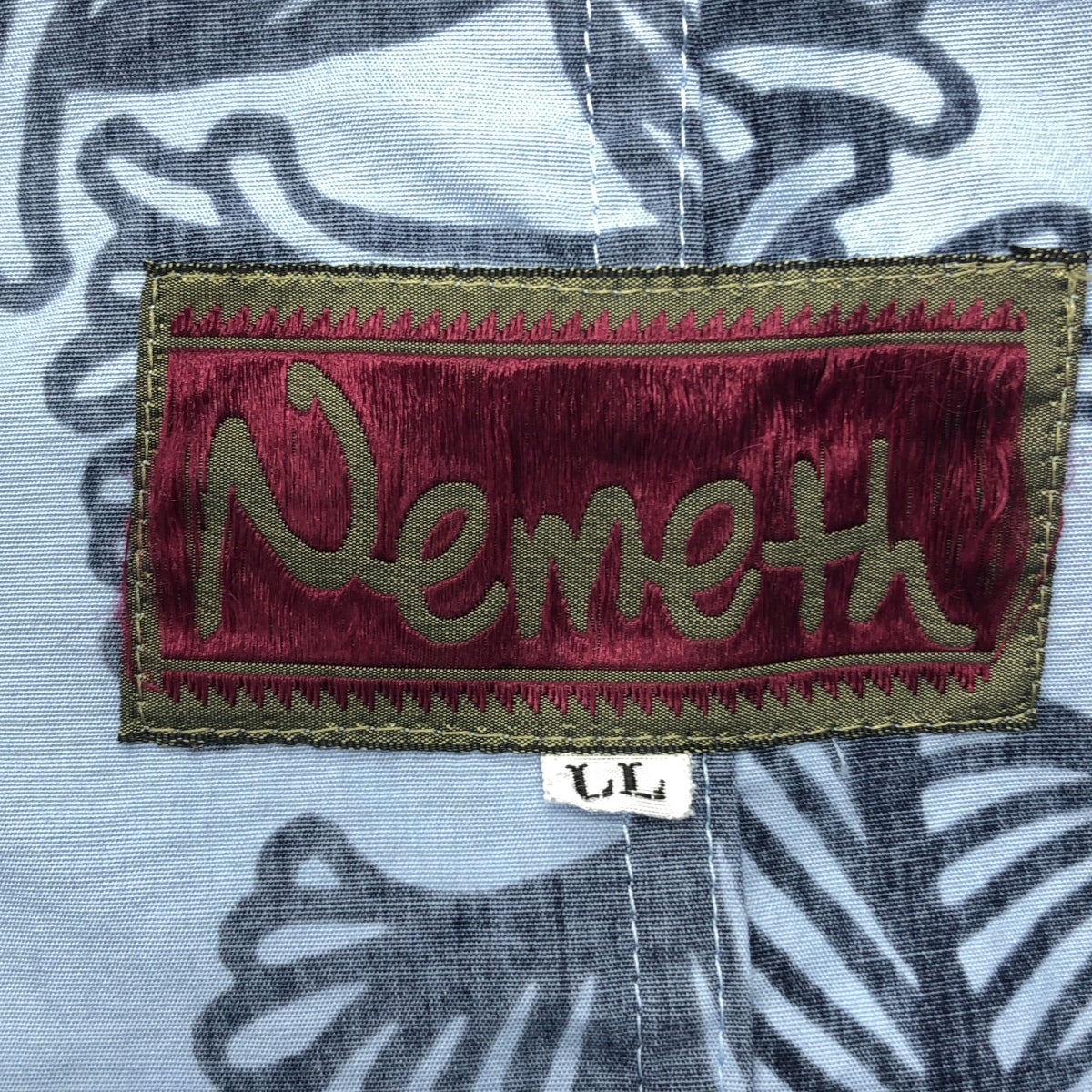 Nemeth / 네메스 | Broad Print 코튼 프린트 셔츠 | LL | 라이트 블루/블랙 | 남성