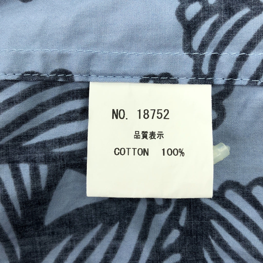 Nemeth / ネメス | Broad Print コットン プリントシャツ | LL | ライトブルー/ブラック | メンズ