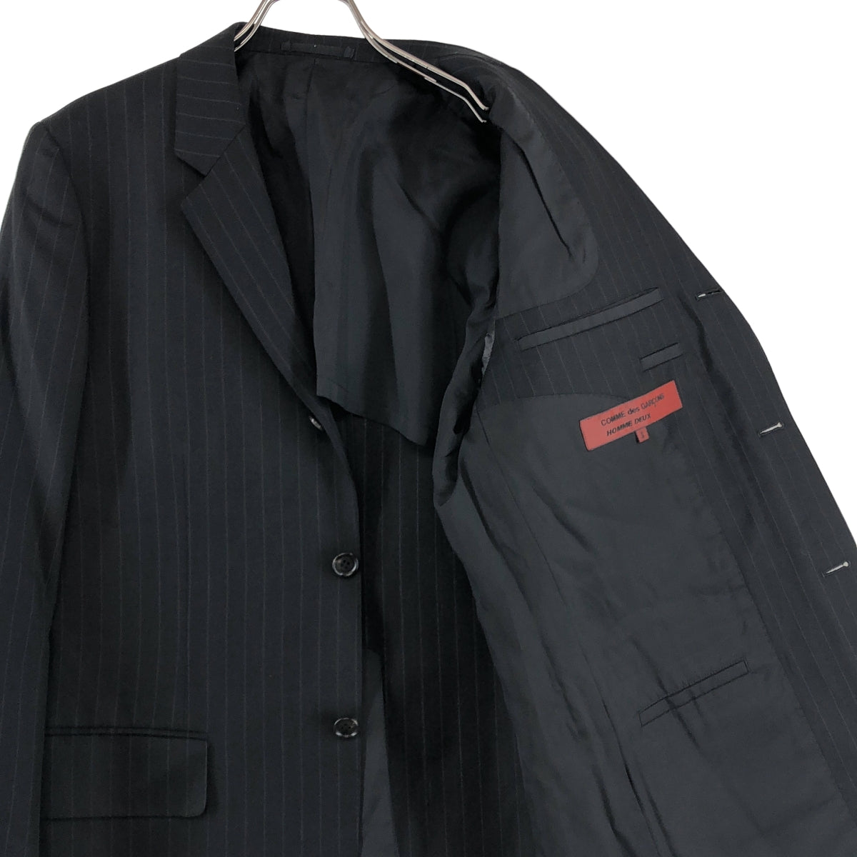 COMME des GARCONS HOMME DEUX / コムデギャルソンオムドゥ | 2007SS | ウール シルク ストライプ 3B テーラードジャケット | S | メンズ