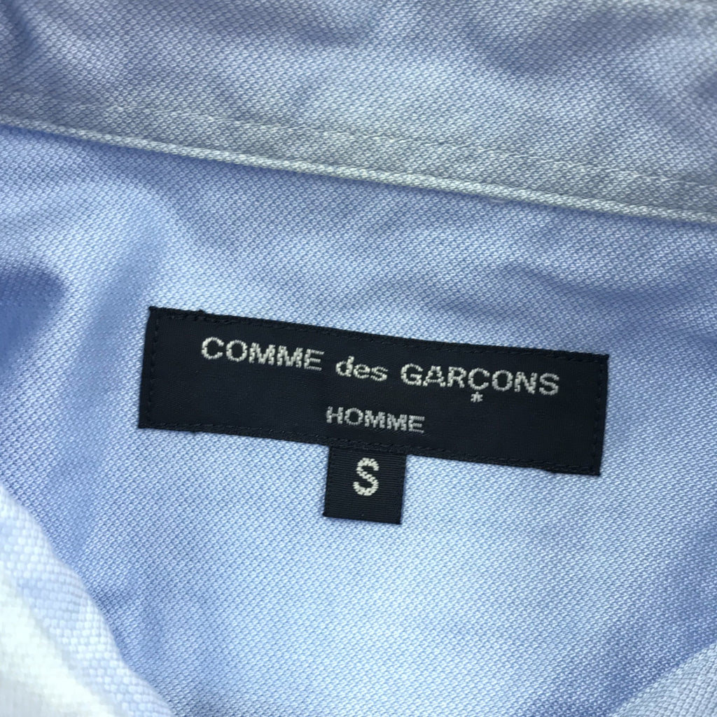 COMME des GARCONS HOMME | 2017春夏 |拼布紐扣襯衫 | S |薩克斯藍色 |男士