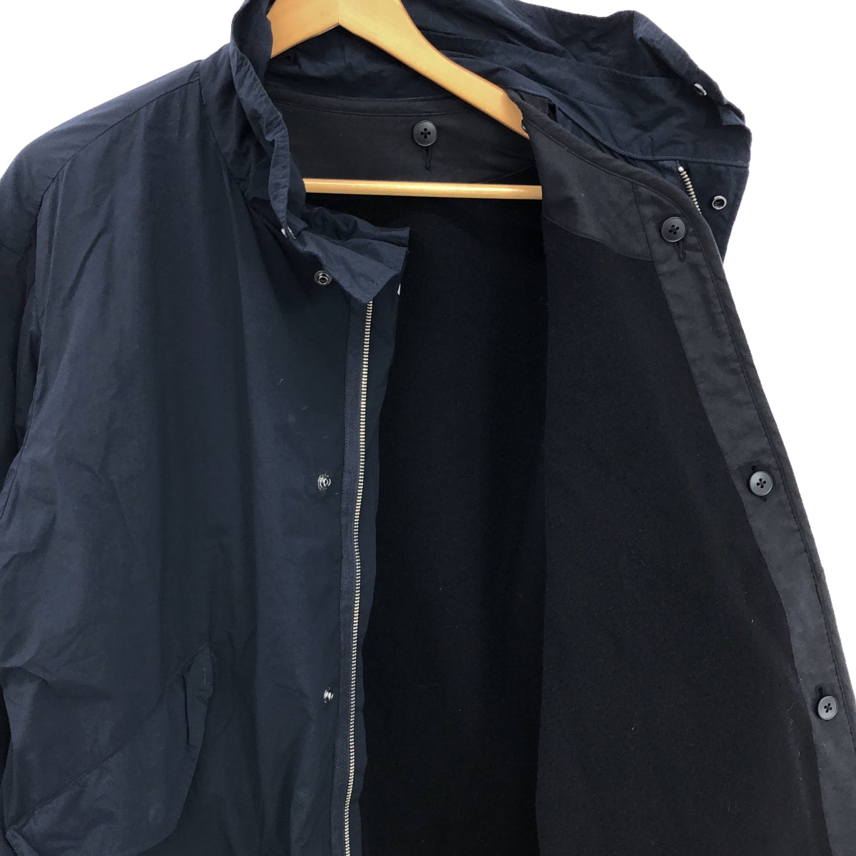 ATON | AIR VENTILE SHORT MODS COAT | 02 | Navy | Men's