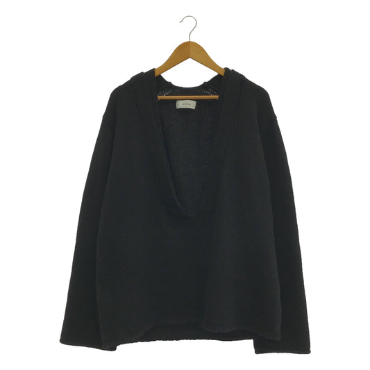 LEA BOBERG / リアボバーグ | 2024AW | Knitted V Neck Jumper Vネックニット | 3/4 | ブラック | メンズ