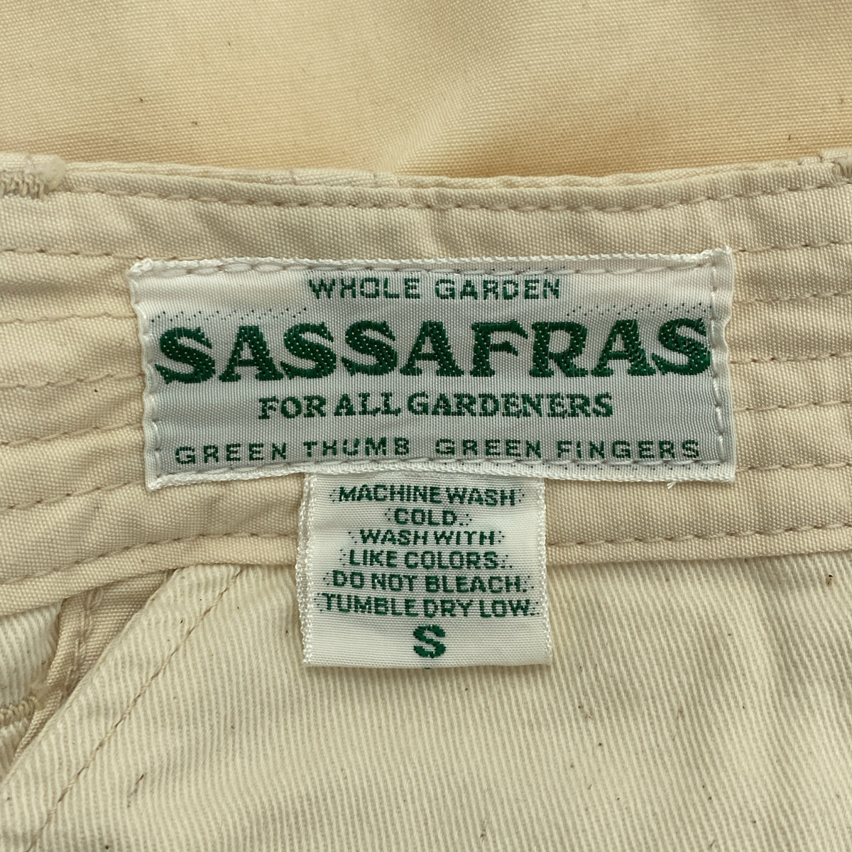 SASSAFRAS / 사사후라스 | Fall Leaf Pants 1/2 코튼 폴 리프 반바지 | S | 남성
