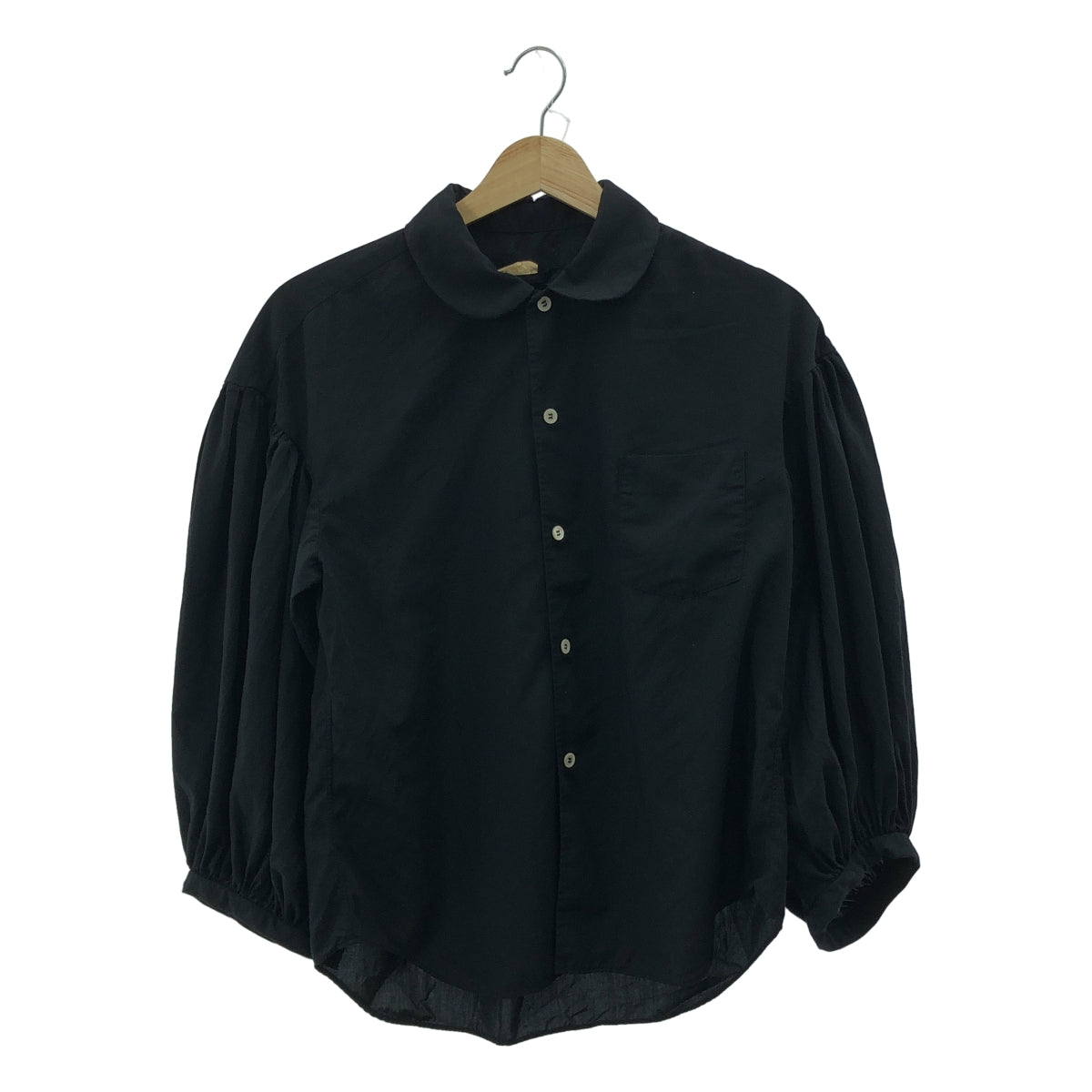 COMME des GARCONS | 2021 春夏 | 圓領燈籠袖襯衫 | S 碼 | 黑色 | 女款