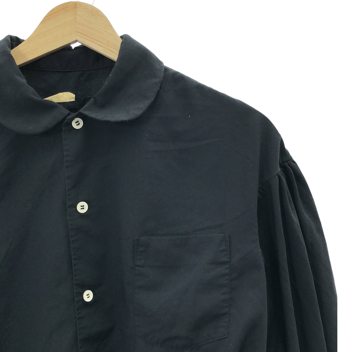 COMME des GARCONS | 2021 春夏 | 圓領燈籠袖襯衫 | S 碼 | 黑色 | 女款