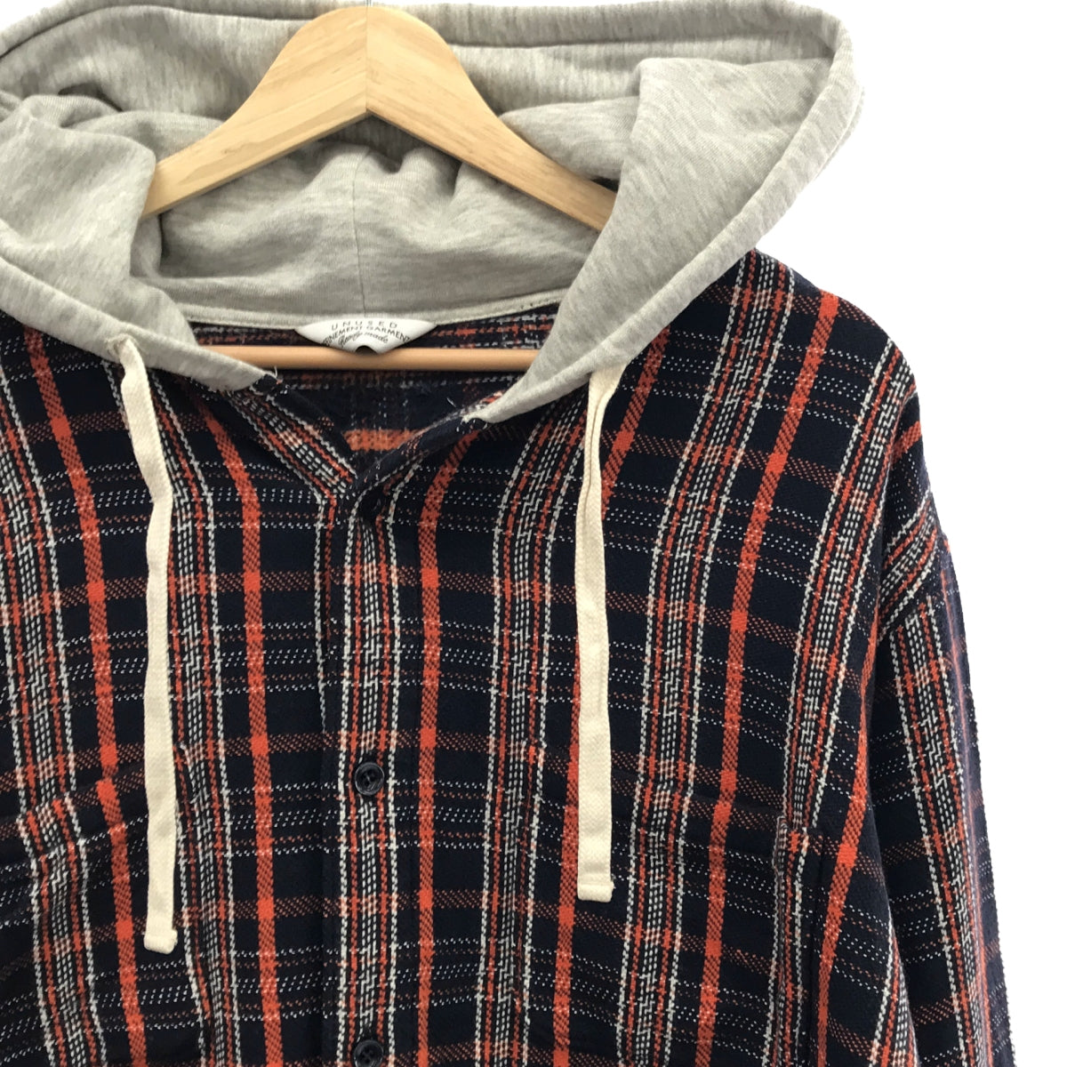 UNUSED / アンユーズド | hooded check shirt / フーデッド チェック シャツ | 3 | メンズ – KLD