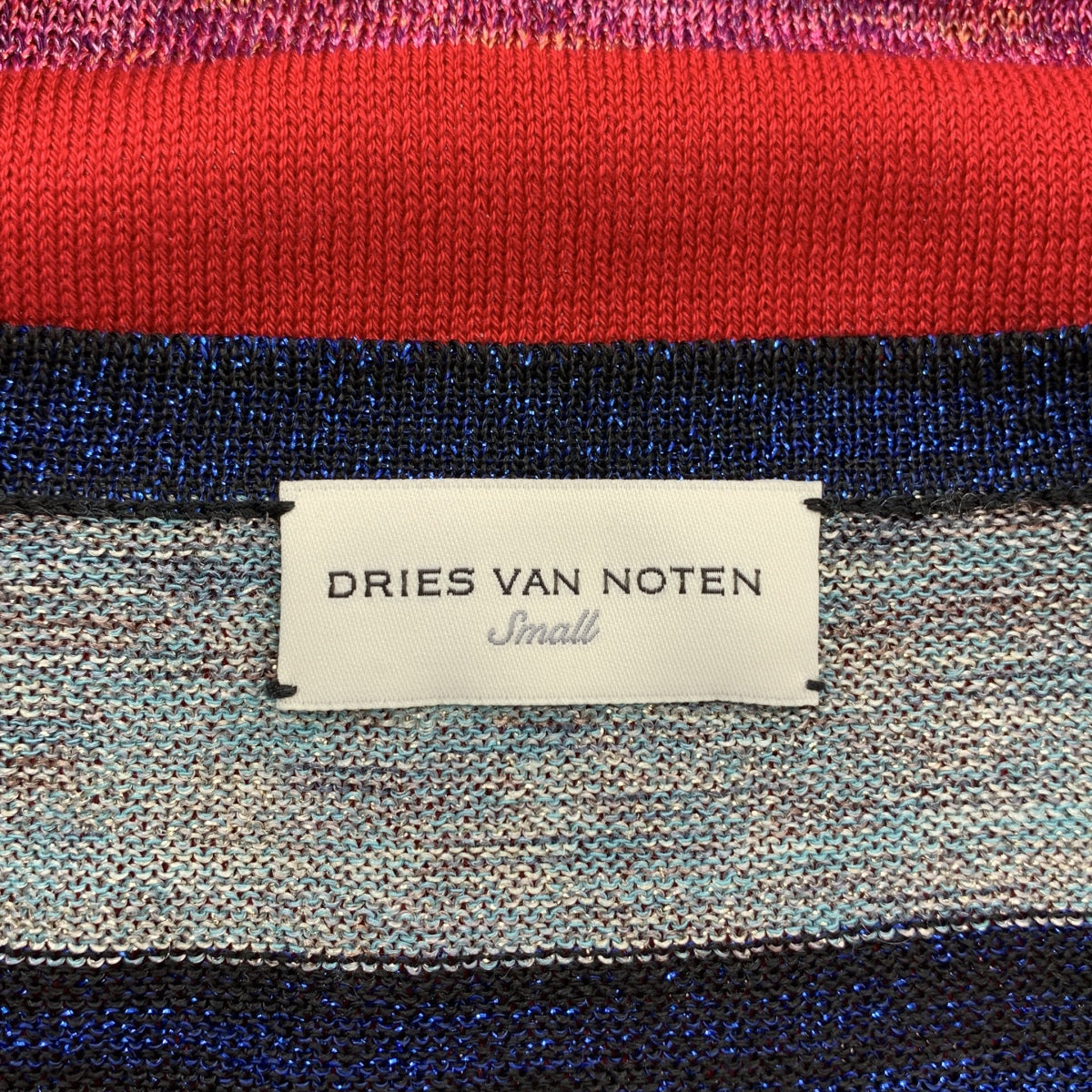 DRIES VAN NOTEN / 드리스 반 노튼 | 코튼 비스코스 국경 니트 스웨터 | S | 여성