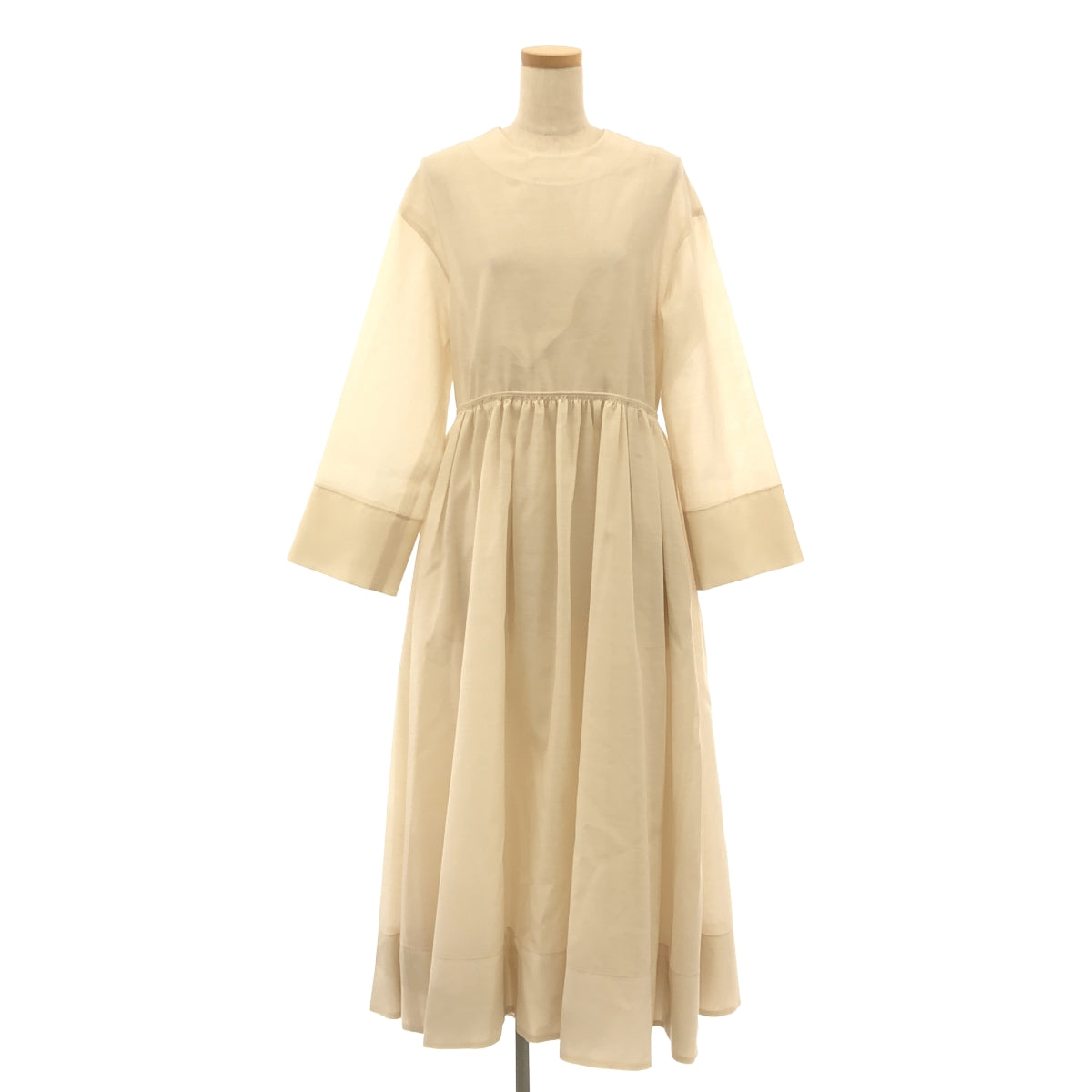 ebure | 輕盈絲質羊毛高腰洋裝 | 尺寸 38 |