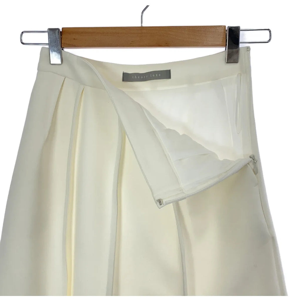 theory luxe / セオリーリュクス | Cosimo Lozel str ピンタックスカート | 32 | アイボリー | レディース