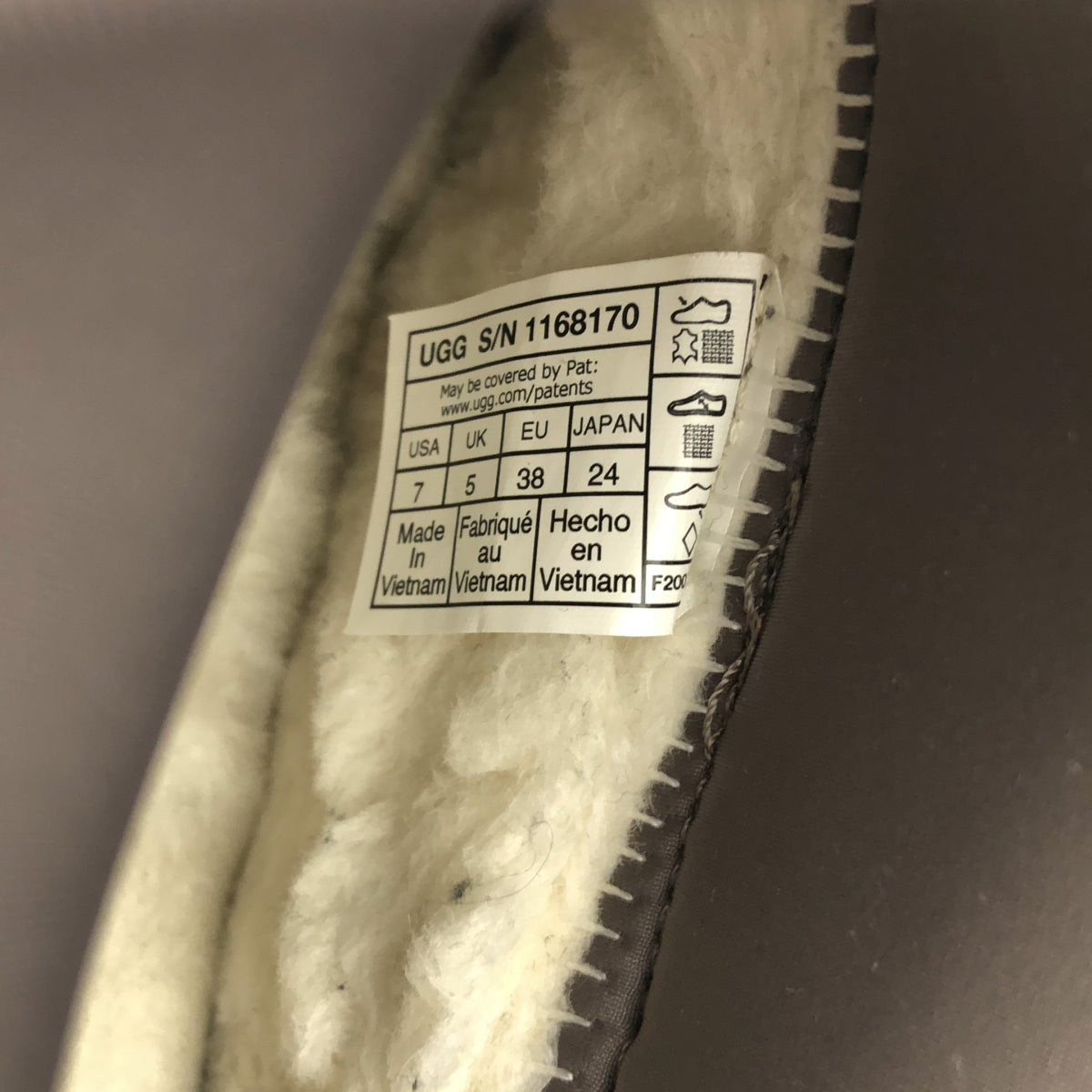 【미품】 UGG / 아그 | W CLASSIC MINI DIPPER / 1168170 무톤 부츠 | 24 | 회색 | 여성