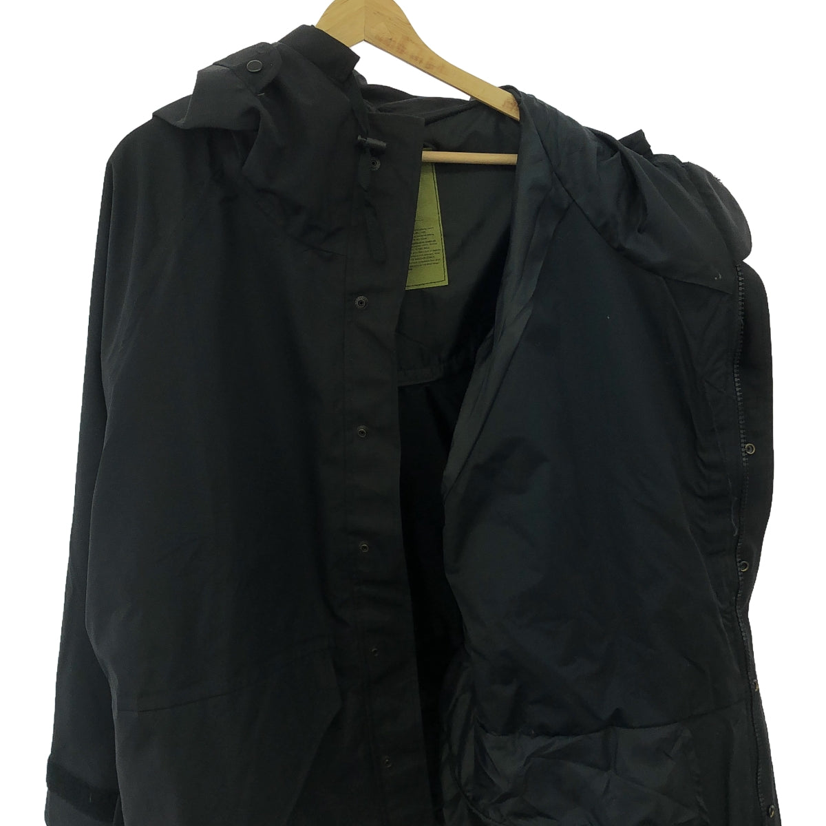復古 / 復古服裝 | MMB ECWCS PARKA 尼龍軍用派克大衣 |加大尺碼 |黑色 |男士