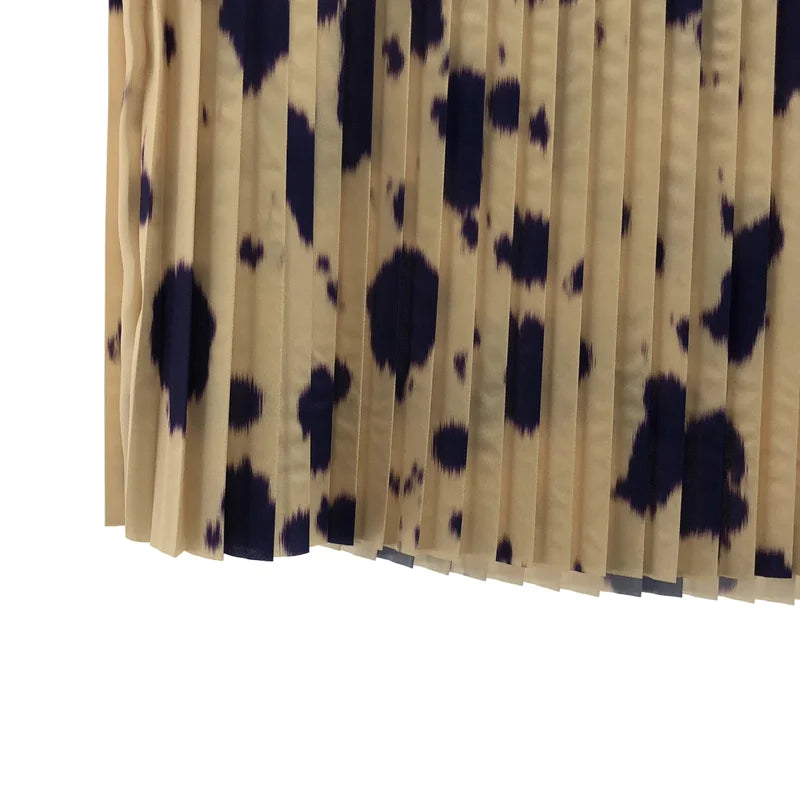 DRIES VAN NOTEN / ドリスヴァンノッテン | マーブルプリント プリーツ スカート | 34 | レディース