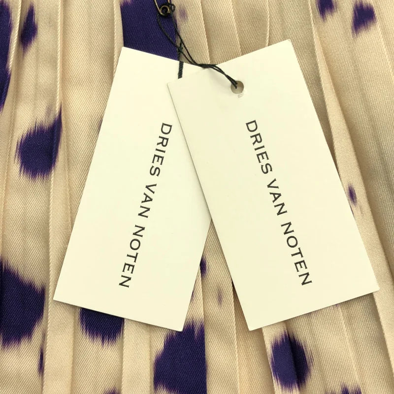 DRIES VAN NOTEN / ドリスヴァンノッテン | マーブルプリント プリーツ スカート | 34 | レディース